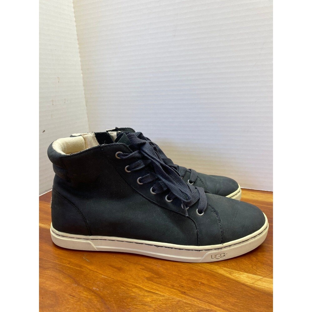 UGG Gradie Black Nubuck Lace Up side zip Sneakers Ankle Boots